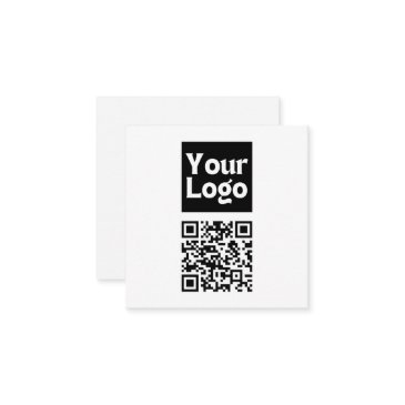 editable qr code & your business logo or image enclosure invitations