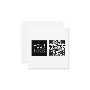editable qr code & your business logo or image enclosure invitations