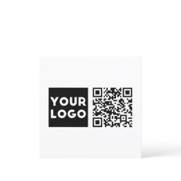 Small Editable Qr Code & Your Business Logo Or Image Thank You Invitations Front View