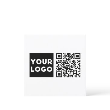 editable qr code & your business logo or image thank you invitations