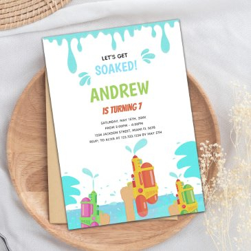 editable summer splash party invite