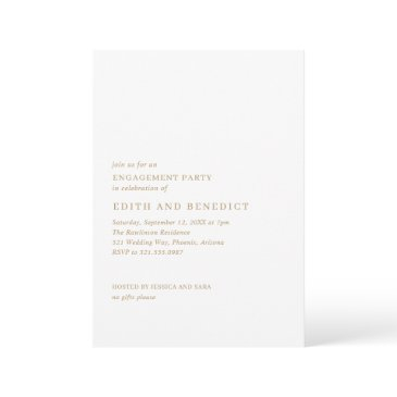 edith gold modern engagement party invitation