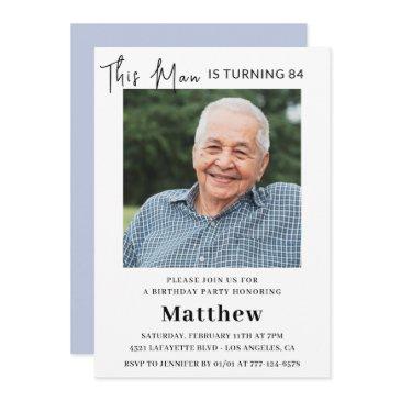 elegant 84th birthday invitations men photo