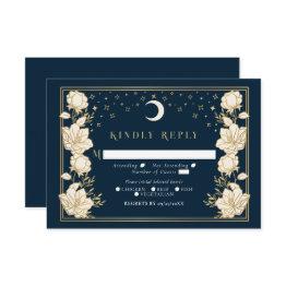 Small Elegant Arch Art Nouveau Wedding Rsvp Enclosure Invitations Front View