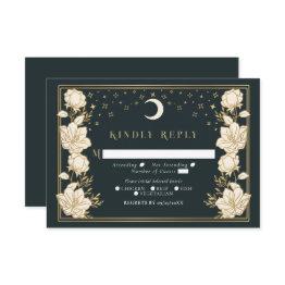 Small Elegant Arch Art Nouveau Wedding Rsvp Enclosure Invitations Front View