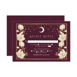 Small Elegant Arch Art Nouveau Wedding Rsvp Enclosure Invitations Front View