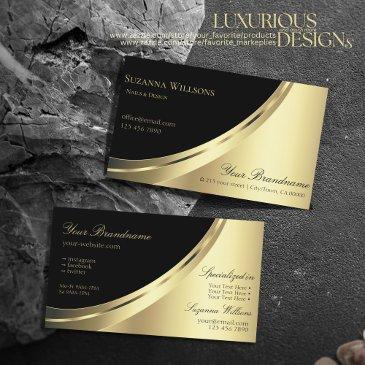 elegant black and gold decor luxurious decorative business invitations