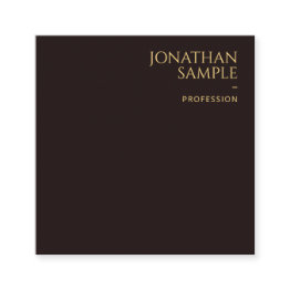 Small Elegant Black Velvet Gold Look Text Font Modern Square Business Invitations Front View