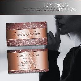 Small Elegant Burgundy Glitter Stars Monogram Rose Gold Business Invitations Front View