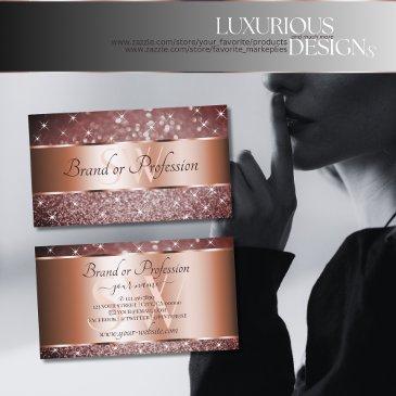 elegant burgundy glitter stars monogram rose gold business invitations