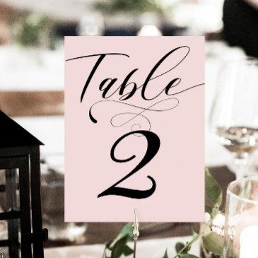 elegant calligraphy classic wedding table number