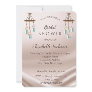 elegant chic wind chimes bridal shower invitation