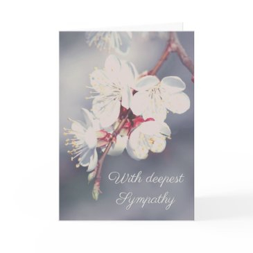 elegant floral blossom sympathy invitations