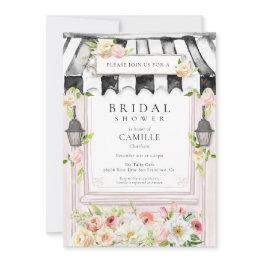 Small Elegant Flower Garden Bridal Shower Invitation Front View