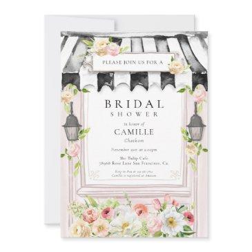 elegant flower garden bridal shower invitation