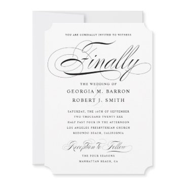 elegant gay wedding invitation finally calligraphy
