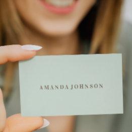 Small Elegant Girly Day Spa And Salon Light Green Business Invitations Front View