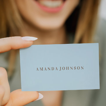 elegant girly day spa and salon pale blue business invitations