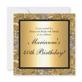 Small Elegant Golden Foil Look Any Event Invitaiton Invitation Front View