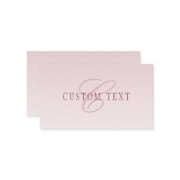 Small Elegant Lettering & Monogram | Rose Ombre Enclosure Invitations Front View