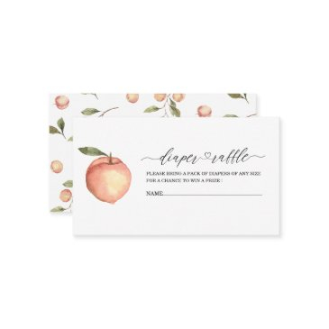 elegant little peach watercolor baby shower diape enclosure invitations