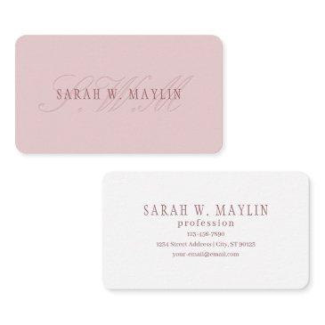 elegant looking monogram | rose gold business invitations