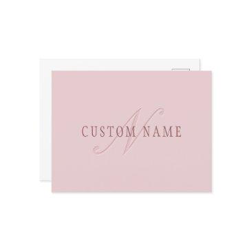 elegant looking monogram | rose gold postinvitations