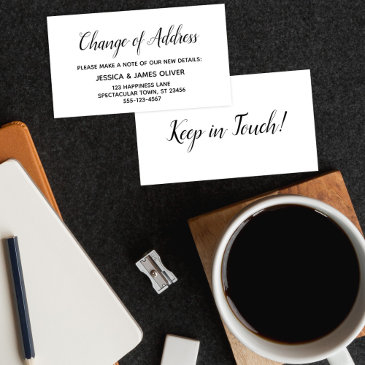 elegant, minimal "change of address" insert card