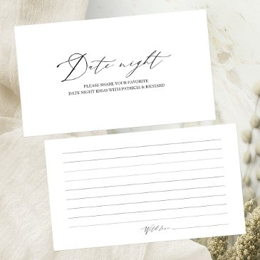 elegant minimalist date night invitations