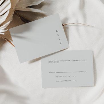 elegant minimalist light slate blue rsvp invitations