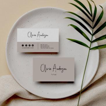 elegant minimalist neutral boho chic modern business invitations