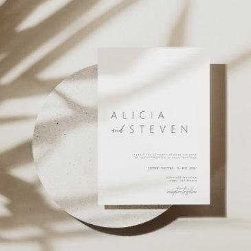 elegant minimalist script modern wedding invitation