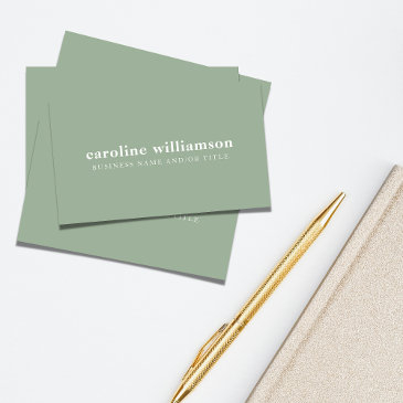 elegant modern minimalist sage green qr code business invitations