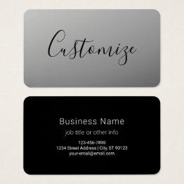 Small Elegant Modern Script Editable Black Text Writing Front View