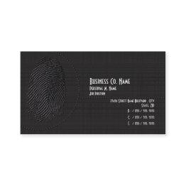 Small Elegant Modern Security Private Investigations Business Invitations Front View