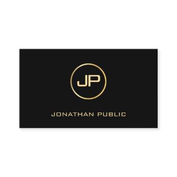 elegant momogram gold text modern professional business invitations