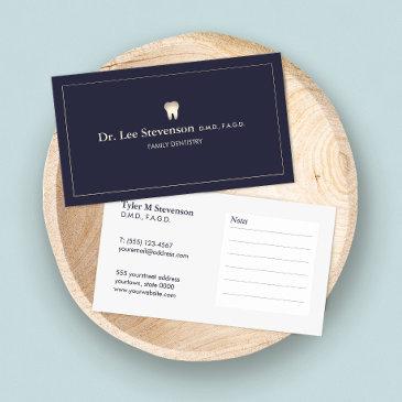 elegant navy dentist office appointment reminder