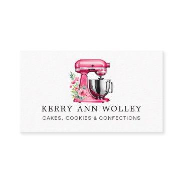 elegant pink watercolor bakery & confections business invitations