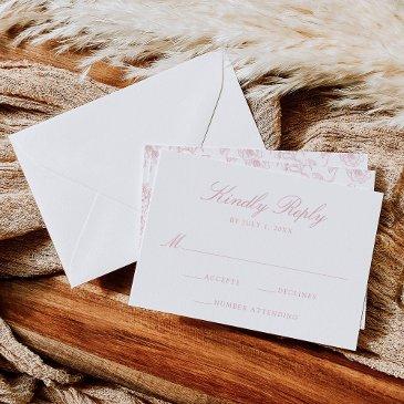 elegant rose chinoiserie victorian floral wedding rsvp invitations