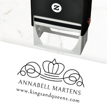 elegant, royal self-inking stamp