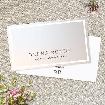 elegant silver gray white border professional calling invitations
