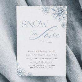 Small Elegant Snow In Love Bridal Shower Invitation Front View