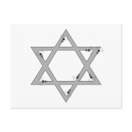 Small Elegant Star Of David Postinvitations Front View