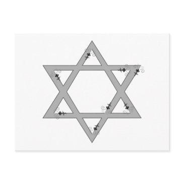 elegant star of david postinvitations