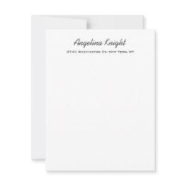 Small Elegant Stylish Trendy Unique Handwriting Script Rsvp Invitations Front View