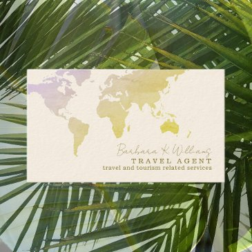 elegant travel agent signature cream paper business invitations