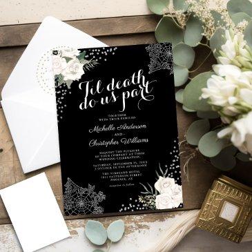 elegant until death do us part wedding invitation