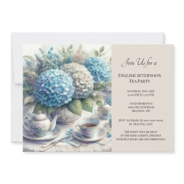elegant vintage tea party invitation