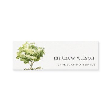 elegant watercolor tree lawnmowing lawn care mini business invitations