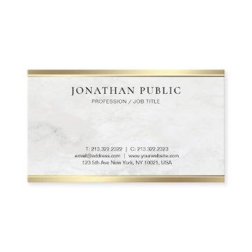 elegant white marble modern gold simple template business invitations